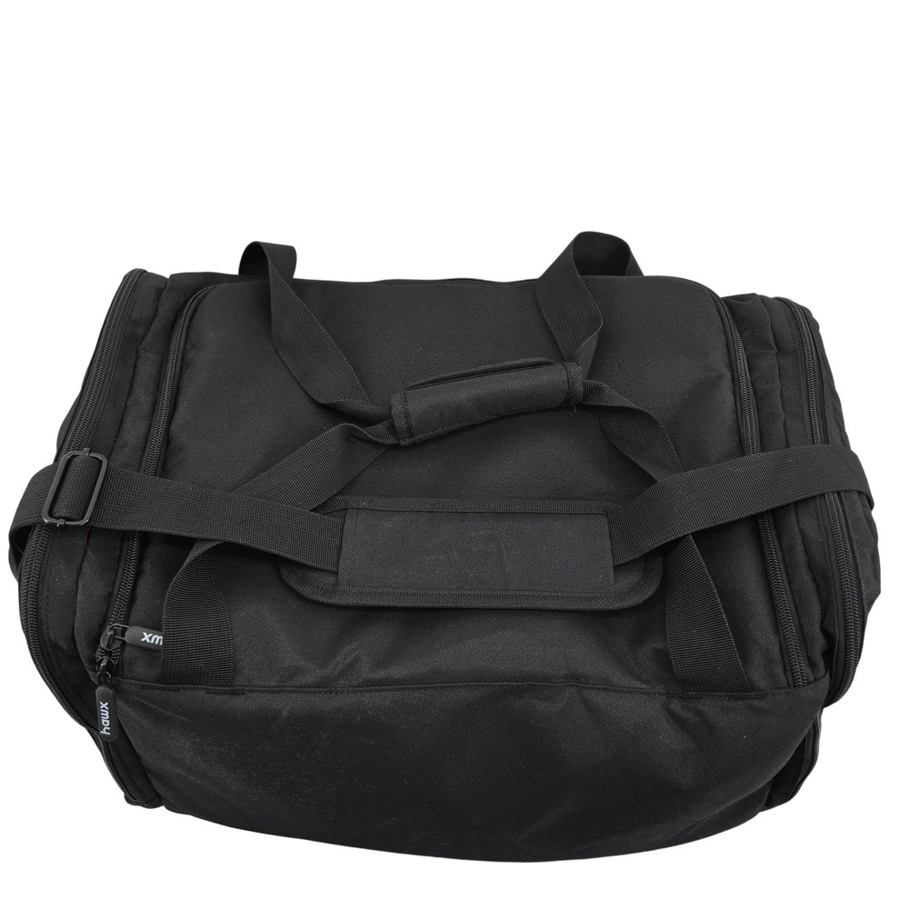 Hawx Black 20in Duffle Bag Adjustable Straps Polyester‎ Travel Gym Weekender